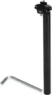 X AUTOHAUX 1 Set Universal Bike Seat Posts Extra Long Adjustable Angle 28.6x350mm Bike Saddle Post Seat Tube Black Aluminum Alloy