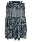 Ralph Lauren Tiered Peasant Skirt Women's 12 Blue Floral NWT MSRP $198 Layered