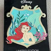 Disney Pink a la Mode Princess Stories Ariel LE 300 Pin Crest Shield A01