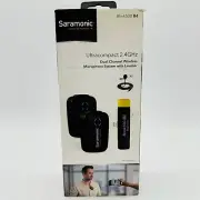 BRAND NEW SARAMONIC DUAL CHANNEL WIRELESS MICROPHONE SYSTEM W/ LAVIER BLINK500