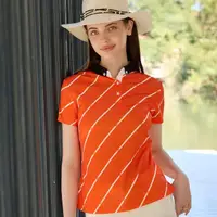 在飛比找momo購物網優惠-【LEIDOOE】簡約雨紋排汗女短POLO衫(96201)