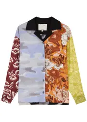 Meryll Rogge Patchwork Printed Silk-blend Shirt - Multicoloured - XS (UK6 / XS) XS (UK6 / XS)