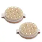 Handheld Wet & Dry Bath brush Exfoliating Dry Brush Natural Bristles