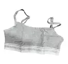 Calvin Klein CK One Unlined Light Gray Bralette Bra, XS - NWT