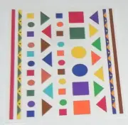 CREATIVE MEMORIES GEOMETRIC SHAPES BLOCK STICKER SHEET BN &NLA