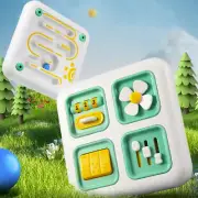 6 in 1 Montessori Busy Cube Sensory Activity Board Portable for Kids