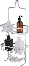Aluminium Shower Caddy 2 Tiers shelf with soap dish rack