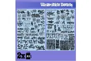 GSW: Waterslide Decal Sheets - Train and Graffiti Mix (Black)