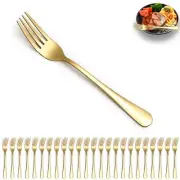 Gold Dinner Forks 24 Pieces, Stainless Steel Titanium Gold Plating Table Fork...