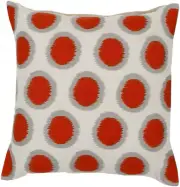 Surya Red Modern Rings Circles Area Rug Polka Dot AR092
