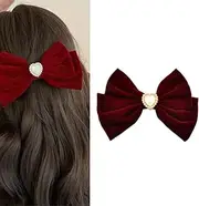 Hair Accessories for Women Bow Clips Christmas Hair Bow Clips for Girls Hair Styling Bow Big Oversized Bow Knot Hair Clip Wedding Hair Bow Clip Velvet Bow Barrette Festival Party Prom Hair Clip Bow