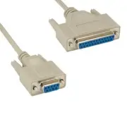 KENTEK 10 Feet FT DB9 Female to DB25 Female Null Modem Serial Printer Cable C...