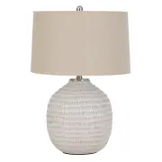 Signature Design by Ashley Jamon Contemporary 26" Round Textured Ceramic Tabl...