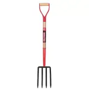 Truper 30293 Spading Fork – 4 Tines, 30 Inch Wood & Steel D-Handle