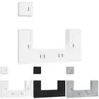 TV Cabinet Set 5 Piece Wall-mounted TV Stand White Engineered Wood vidaXL