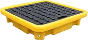 Spill-Proof Tray Oil Tank Spill Tray，Plastic Spill Platform, Containment Spill Pallet, Polyethylene Leakproof Tray with Flat Top Grating/Drain Outlet, Stackable Modular Anti Spill Pallets fo
