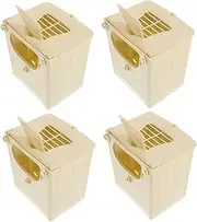 Generic 4Pcs Hanging Bird House Plastic Breeding Box for Birds Finches Sparrows Lovebirds Durable Breathable Nesting Box for Garden Balcony Decor