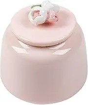 Potteryceramic jar Tea Canister Portable Storage Cans,Home Decoration Ornaments Tea Jar with Lid