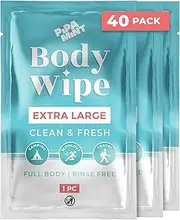 Wet Wipes Enhanced with Vitamin E and Aloe Vera | Makeup Remover Wipes, Face Wipes, Body Wipes for Adults Fragrance Free, Shower Wipes for Women & Men, Mini Travel Essentials (40 Individually Wrapped)