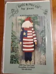 Bits & Pieces By Joan#213 Freedom Santa Complete Uncut Pattern Only