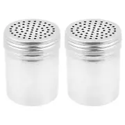 (Set of 2) Dredge Shakers 10 oz, Stainless Steel Spice Shakers3699