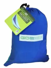 Algoma GO2Traveler 2928LBB Blue Nylon Double Hammock w Adjustable Hanging Straps