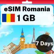 eSIM Romania - 1 GB - 7 Days - Travel eSIM | QR code activation