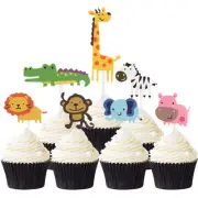 Safari Jungles Animals cupcake Toppers Cake Toppers 7pcs set Cake Decoration