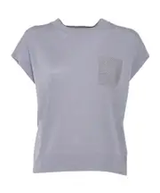Short-Sleeved Sweater 46 Light Blue