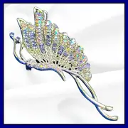 Jackie O Jaqueline Kennedy Silver Tone Crystal Brooch Camrose Kross JBK Jewelry