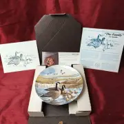 Vtg 1986 Dominion China "The Family" Canada Geese Collector Plate Donald Pentz