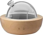 Devanti Aroma Diffuser, 200ml Air Humidifier Purifier Essential Oils Car Freshener Vaporizer Aromatherapy Diffusers Scent Booster Home Office Bedroom Humidifiers Steam, 7 Led Light Glass Wood