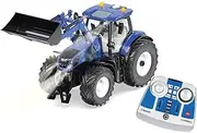 siku 6798 New Holland T7.315 Tractor with Front Loader, Blue, Metal/Plastic, 1:32, Remote Controlled, Includes Bluetooth Remote Control, App Control