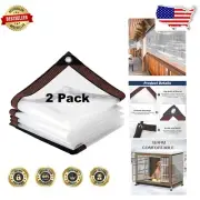 10x12ft Clear Tarp with Grommets - Versatile Outdoor Cover for All Needs