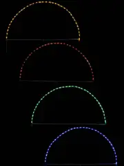 Green Blue, Red & Orange LED Arch Garden Christmas Path Light Set - 4 x 83cm