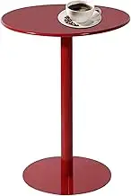 Coffee Drink Table Counter Height Patio Bar Table, Metal Pub Bistro Cocktail Table for Indoor Outdoor Use, Round Bar Table Small Table, Outdoor End Tables