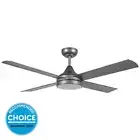 Stradbroke 48" DC Eglo Ceiling Fan with LED Light in Titanium