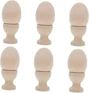 Garneck 1 Set DIY Wooden Egg Holders Egg Cup Organizer for Breakfast Charming Design for Family Activities Versatile Storage and Wine Glasses