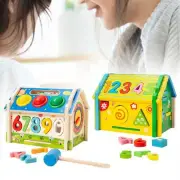 Activity Cube Wood Shape Sorter Box for Holiday Gift Kindergarten Boys Girls