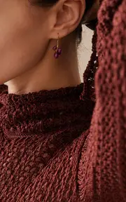 [Ten Thousand Things] 18K Yellow Gold Ruby Cluster Earrings