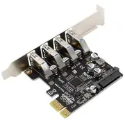 4-Port USB 3.0 PCI-E Expansion Card PCI Express PCIe USB 3.0 HUB Adapter 5Gbps