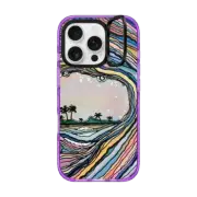 iPhone 16 Pro Impact Ring Stand Case MagSafe Compatible Waikiki Sunset Iphone Case by Ann Upton