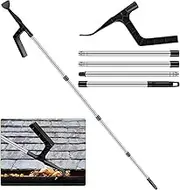 Fxvhojq Gutter Cleaning Tool Portable Gutter Cleaning Brush Roofing Tool Gutter Cleaner Spoon and Scoop Cleaning Tool Detachable Guard Cleaner Tool with 70.8in Splicing Pole Handle for Garden