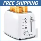 Vintage Design 2-Slice Toaster: Extra Wide Slots & Cool Touch Safety Features
