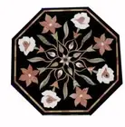 Marble 18" side end Table semi precious multi stone handmade floral inlay