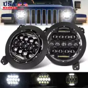 2X 7" Round LED Halo Headlight Hi/Lo DRL + Bracket for Jeep Wrangler JK LJ TJ CJ (for: Volkswagen)