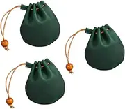 [WOFASHPURET] 3pcs Leather Coin Pouch Small Change Bag Mini Pouch Bag for Coins Wallet
