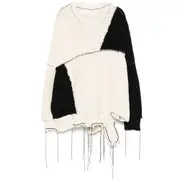 [Isabel Benenato] Isabel Benenato Colourblock Sweater M NEUTRALS/BLACK