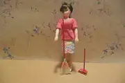 Dollhouse Miniature 1/12" Scale Handcrafted Broom And Dustpan