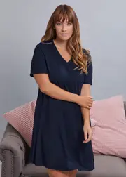 [Taking Shape] Taking Shape Modal Soft Touch Nightie Size 12 in Navy - Plus Size Women's Clothing Navy